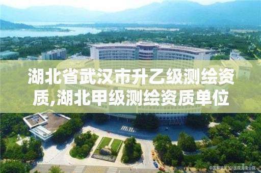 湖北省武漢市升乙級測繪資質(zhì),湖北甲級測繪資質(zhì)單位