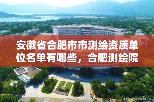 安徽省合肥市市測繪資質單位名單有哪些，合肥測繪院待遇怎么樣