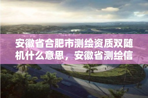 安徽省合肥市測繪資質雙隨機什么意思，安徽省測繪信息中心