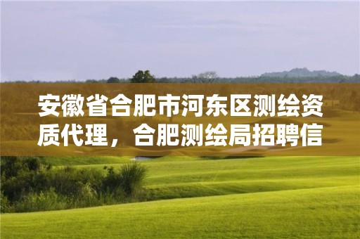 安徽省合肥市河東區測繪資質代理，合肥測繪局招聘信息