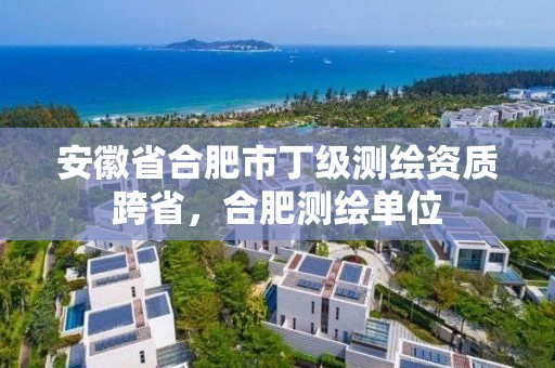 安徽省合肥市丁級測繪資質跨省，合肥測繪單位