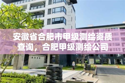 安徽省合肥市甲級測繪資質查詢，合肥甲級測繪公司