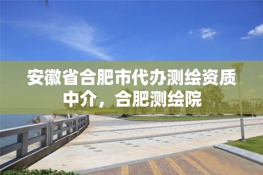 安徽省合肥市代辦測繪資質中介，合肥測繪院