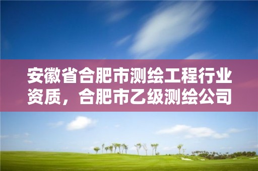 安徽省合肥市測繪工程行業(yè)資質(zhì)，合肥市乙級測繪公司