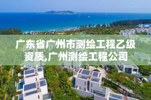 廣東省廣州市測繪工程乙級資質,廣州測繪工程公司