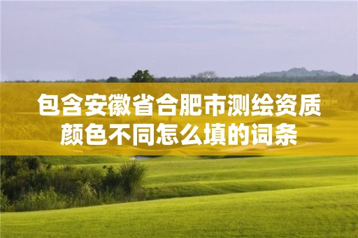 包含安徽省合肥市測繪資質顏色不同怎么填的詞條