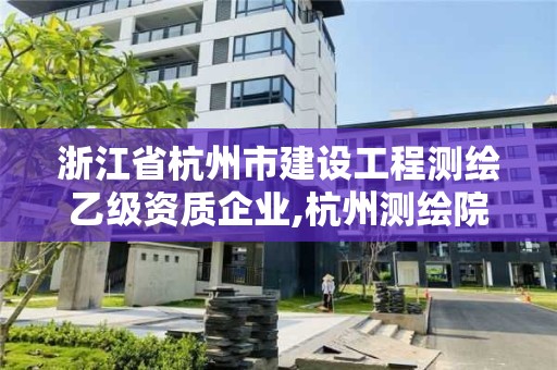 浙江省杭州市建設工程測繪乙級資質企業,杭州測繪院是什么單位