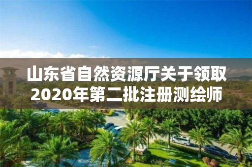 山東省自然資源廳關(guān)于領(lǐng)取2020年第二批注冊測繪師證章的公告