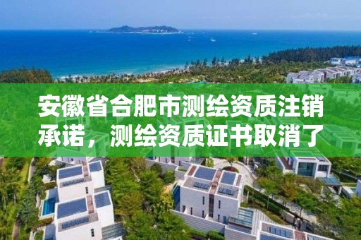 安徽省合肥市測繪資質(zhì)注銷承諾，測繪資質(zhì)證書取消了嗎