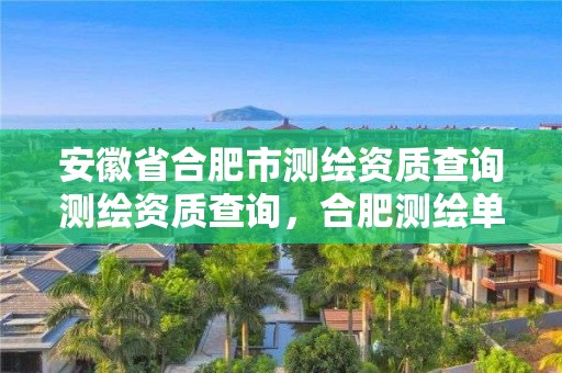 安徽省合肥市測繪資質查詢測繪資質查詢，合肥測繪單位