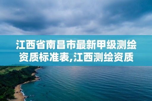 江西省南昌市最新甲級測繪資質標準表,江西測繪資質網。