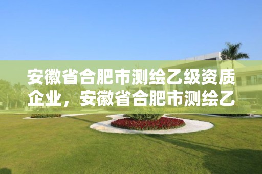 安徽省合肥市測繪乙級資質(zhì)企業(yè)，安徽省合肥市測繪乙級資質(zhì)企業(yè)名錄