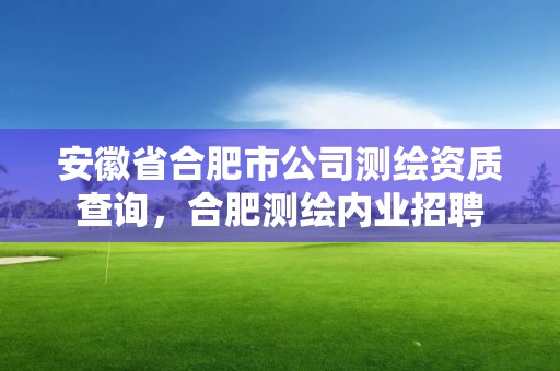 安徽省合肥市公司測繪資質查詢，合肥測繪內業招聘