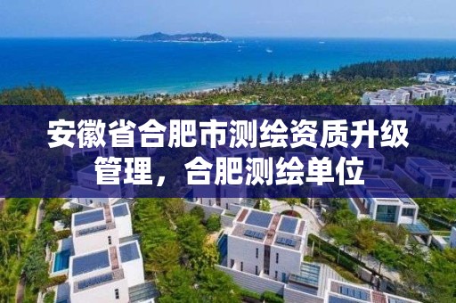 安徽省合肥市測繪資質升級管理，合肥測繪單位