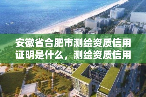 安徽省合肥市測繪資質信用證明是什么，測繪資質信用平臺