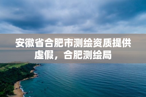 安徽省合肥市測繪資質(zhì)提供虛假，合肥測繪局