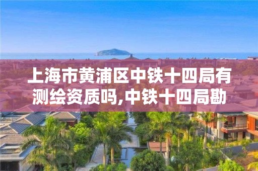 上海市黃浦區中鐵十四局有測繪資質嗎,中鐵十四局勘察設計院。