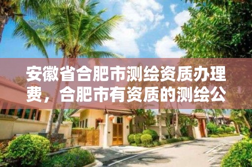 安徽省合肥市測繪資質辦理費，合肥市有資質的測繪公司