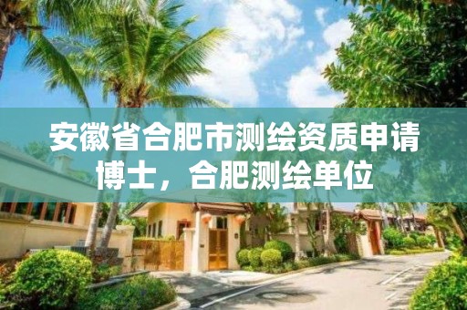 安徽省合肥市測繪資質(zhì)申請博士，合肥測繪單位