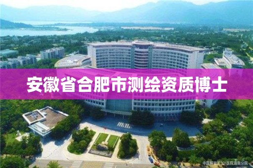 安徽省合肥市測繪資質博士