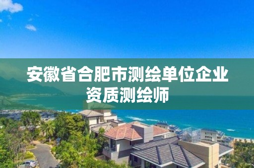 安徽省合肥市測繪單位企業資質測繪師