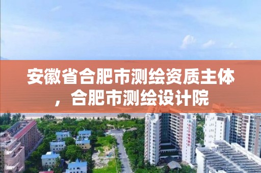 安徽省合肥市測繪資質主體，合肥市測繪設計院