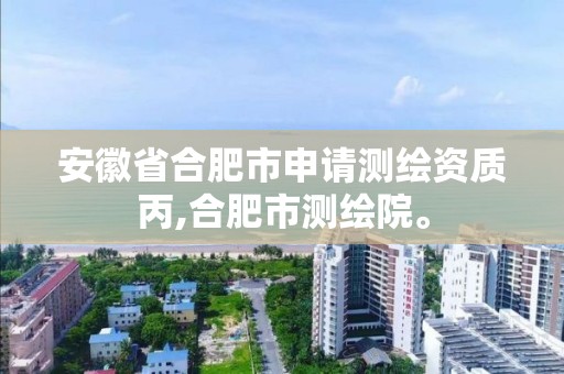 安徽省合肥市申請測繪資質丙,合肥市測繪院。