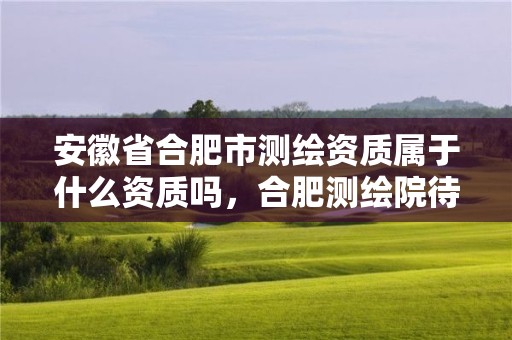 安徽省合肥市測繪資質屬于什么資質嗎，合肥測繪院待遇怎么樣