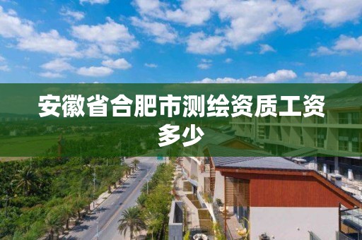 安徽省合肥市測繪資質(zhì)工資多少