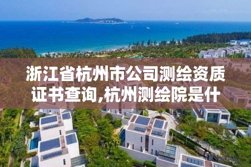 浙江省杭州市公司測繪資質證書查詢,杭州測繪院是什么單位。