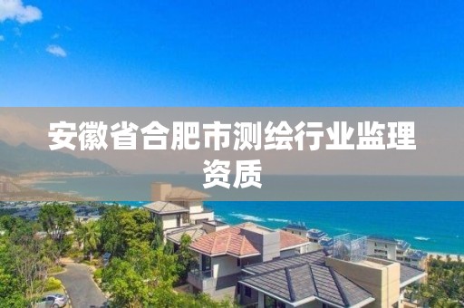 安徽省合肥市測繪行業監理資質