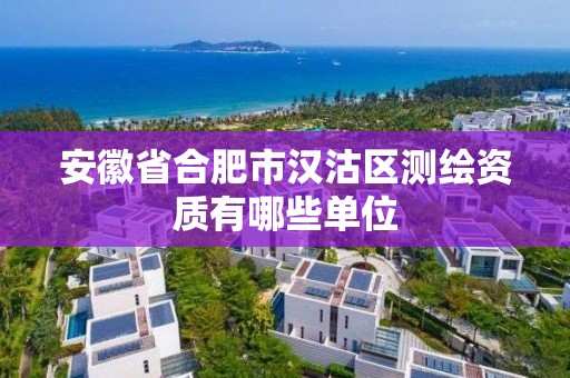 安徽省合肥市漢沽區測繪資質有哪些單位