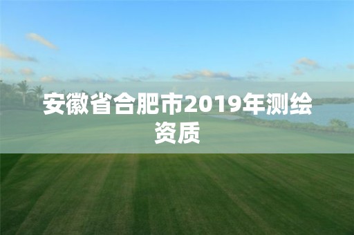 安徽省合肥市2019年測繪資質