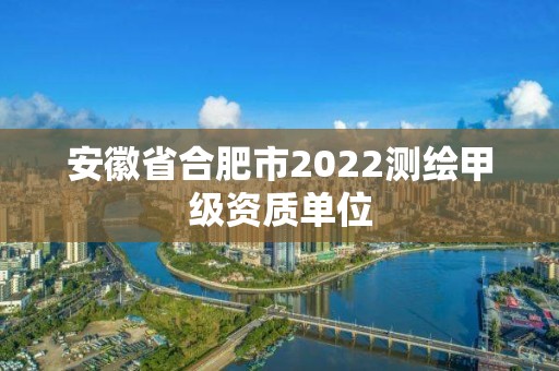 安徽省合肥市2022測繪甲級資質單位