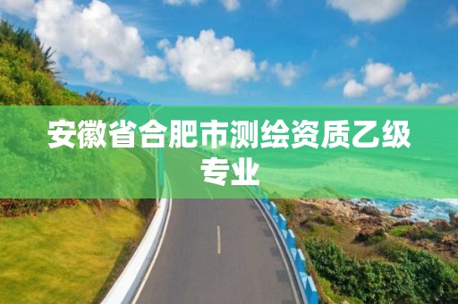 安徽省合肥市測繪資質(zhì)乙級專業(yè)