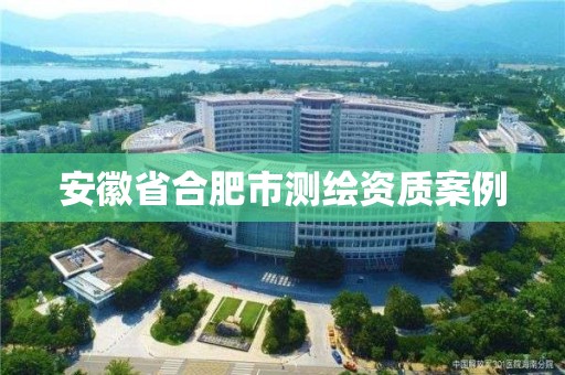 安徽省合肥市測繪資質案例