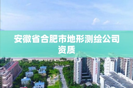 安徽省合肥市地形測繪公司資質(zhì)