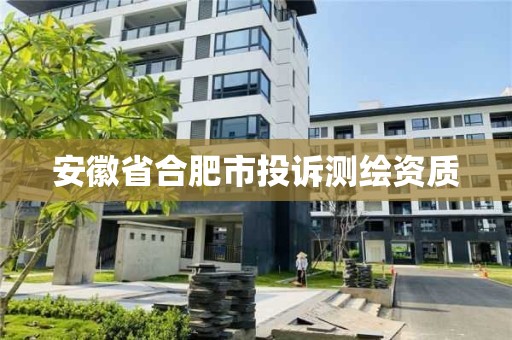 安徽省合肥市投訴測繪資質(zhì)