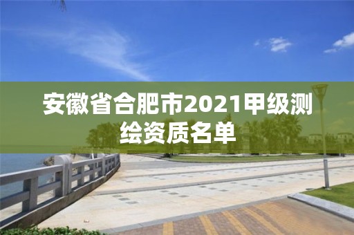 安徽省合肥市2021甲級測繪資質名單