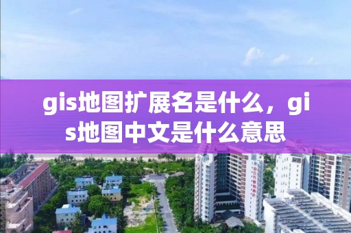 gis地圖擴展名是什么，gis地圖中文是什么意思