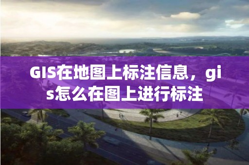 GIS在地圖上標注信息，gis怎么在圖上進行標注