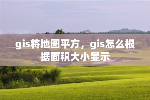 gis將地圖平方，gis怎么根據(jù)面積大小顯示