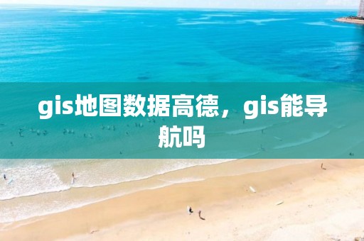 gis地圖數(shù)據(jù)高德，gis能導航嗎