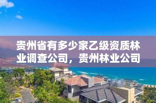 貴州省有多少家乙級資質林業調查公司，貴州林業公司招聘