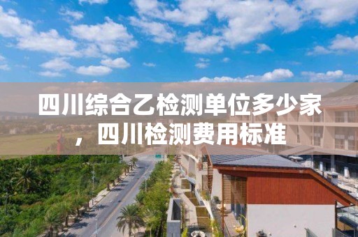 四川綜合乙檢測單位多少家，四川檢測費用標準