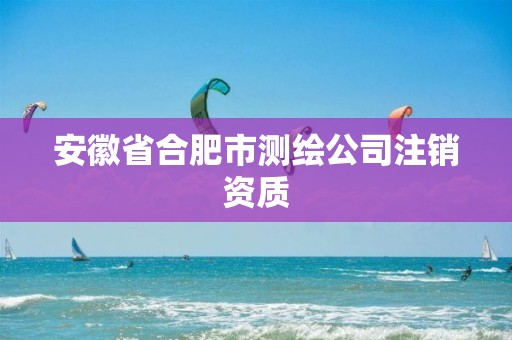 安徽省合肥市測(cè)繪公司注銷資質(zhì)