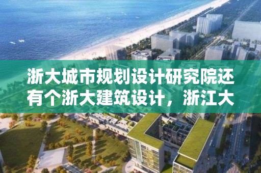 浙大城市規(guī)劃設(shè)計(jì)研究院還有個(gè)浙大建筑設(shè)計(jì)，浙江大學(xué)城市規(guī)劃與設(shè)計(jì)研究所