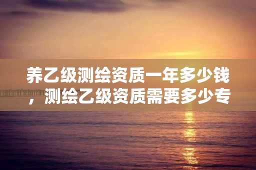 養乙級測繪資質一年多少錢，測繪乙級資質需要多少專業人員