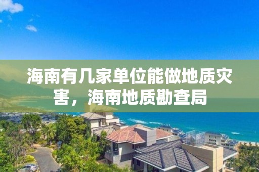 海南有幾家單位能做地質災害，海南地質勘查局