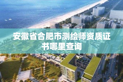 安徽省合肥市測繪師資質證書哪里查詢